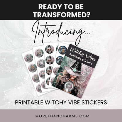 Witchy Vibes Printable Stickers