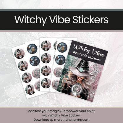 Witchy Vibes Printable Stickers