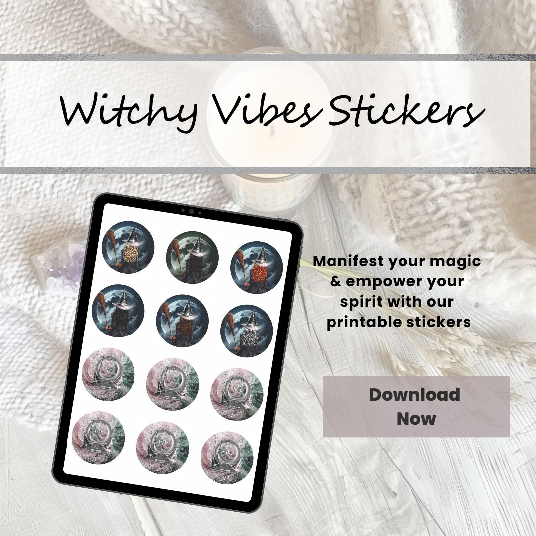 Witchy Vibes Printable Stickers