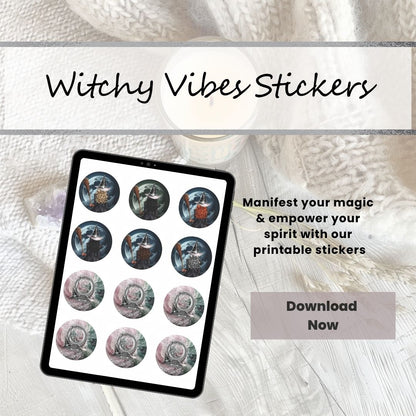 Witchy Vibes Printable Stickers