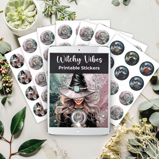 Witchy Vibes Printable Stickers