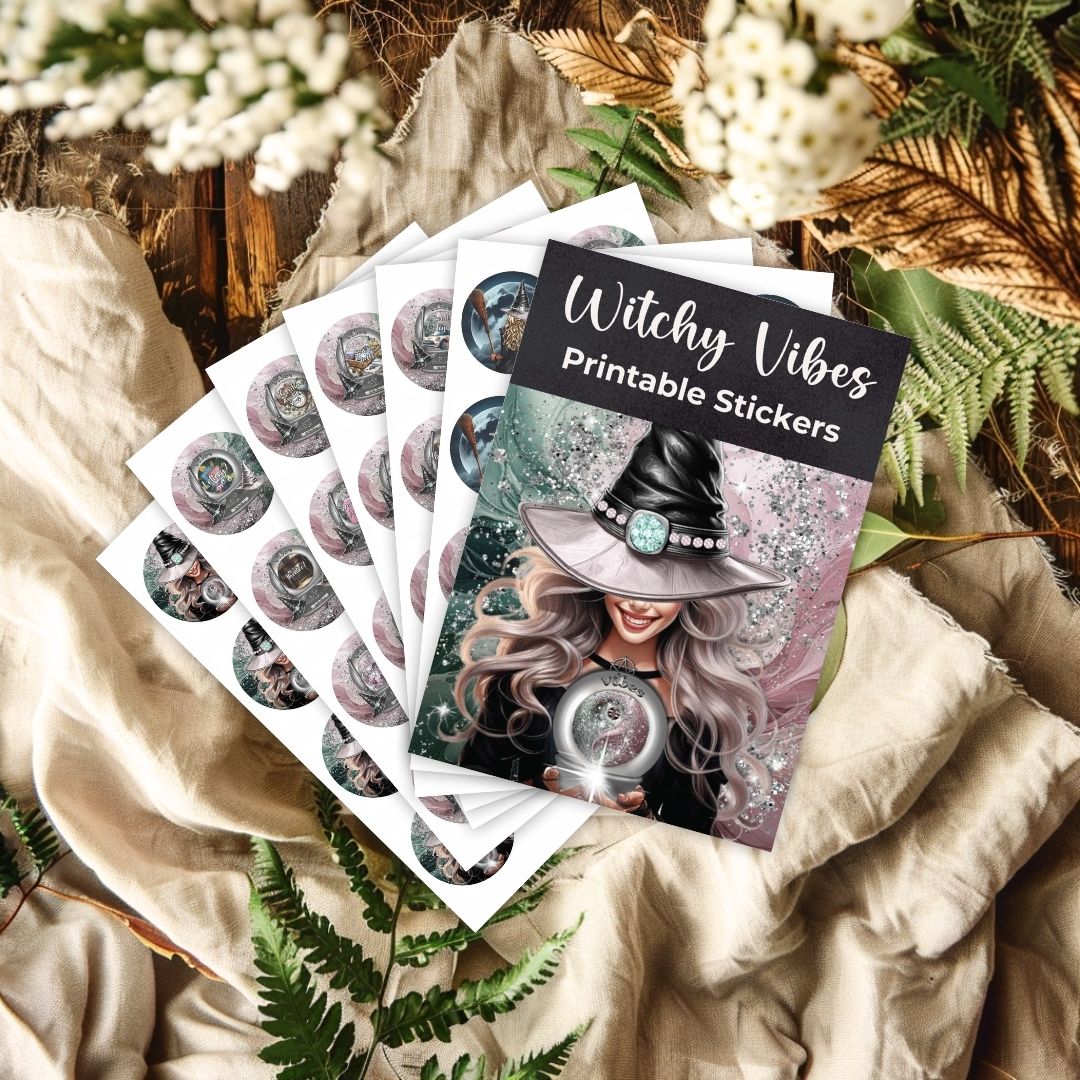 Witchy Vibes Printable Stickers