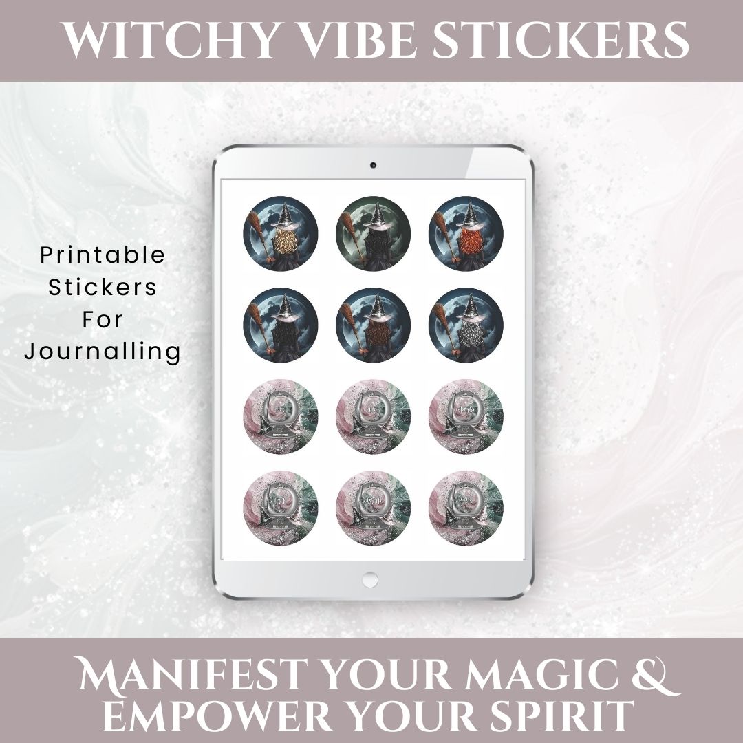 Witchy Vibes Printable Stickers