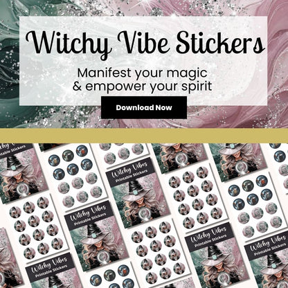 Witchy Vibes Printable Stickers