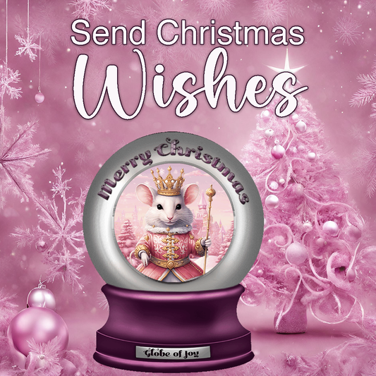 Pink Globe of Joy- Send iMessage Christmas Wishes - Download For FREE