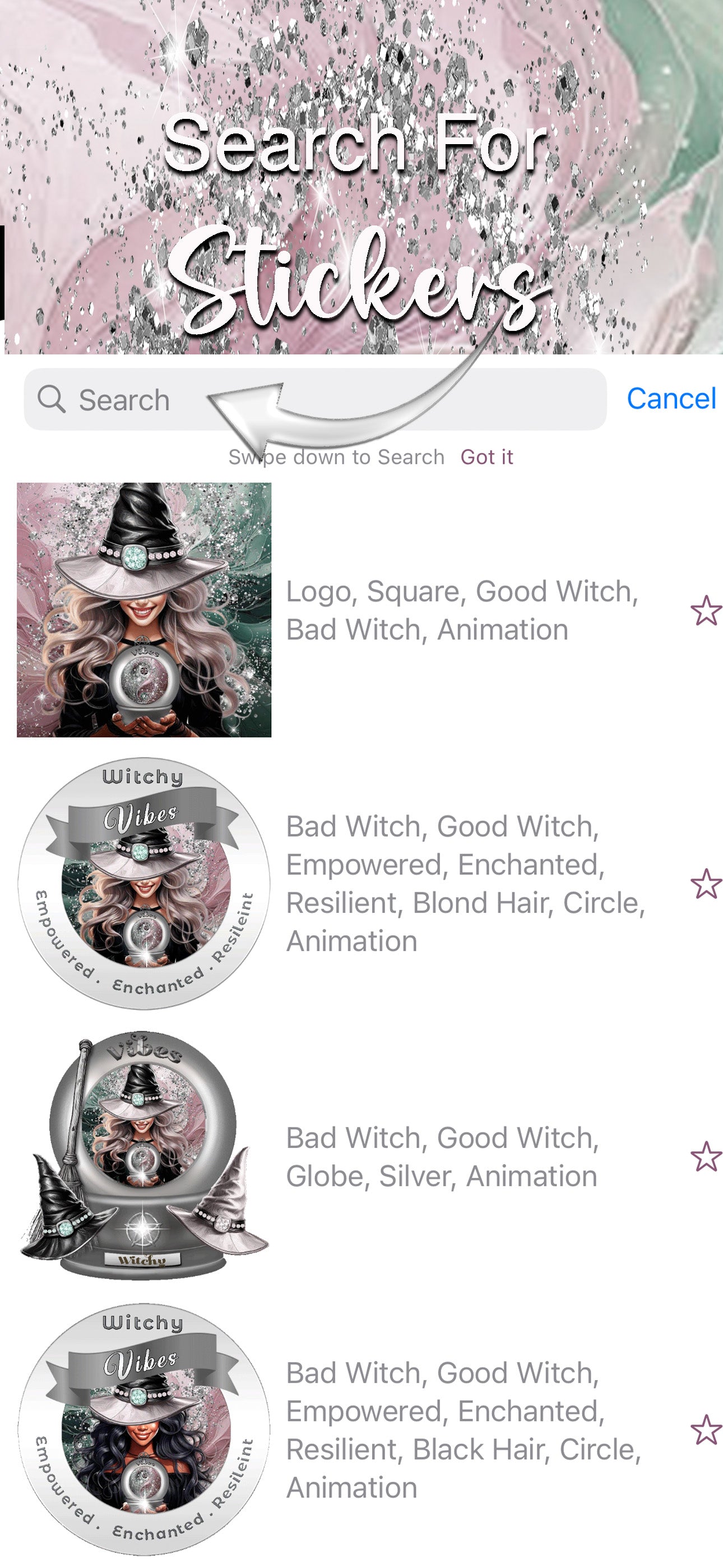 Witchy Vibes iMessage Sticker Pack - Download For FREE