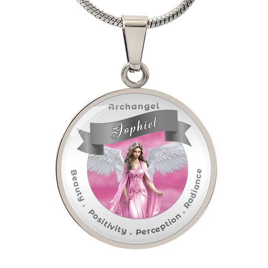 Archangel Jophiel - Affirmation Necklace For Beauty, Positivity, Perception & Radiance - More Than CharmsMore Than Charms