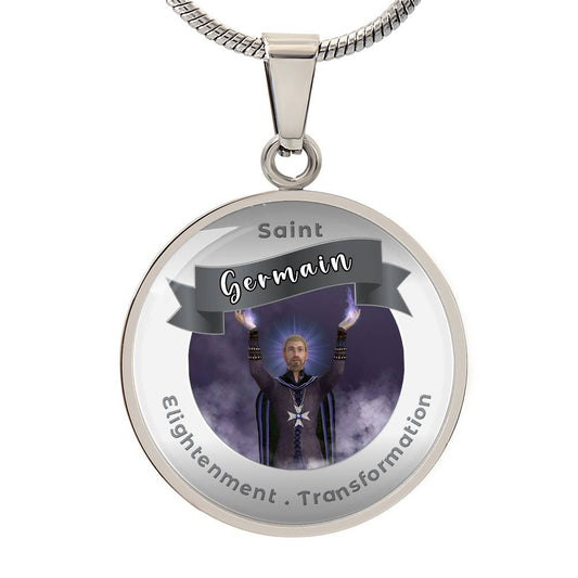 Saint Germain - Affirmation Necklace For Enlightenment & Transformation - More Than CharmsMore Than Charms