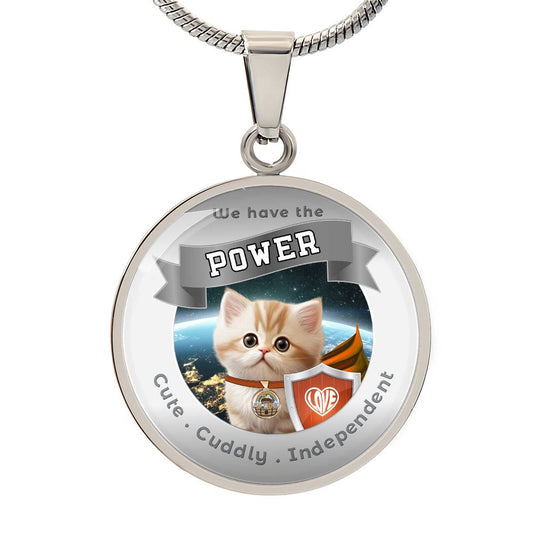 Munchkin - Super Hero Cat - Power Animal Affirmation Necklace - More Than CharmsMore Than Charms