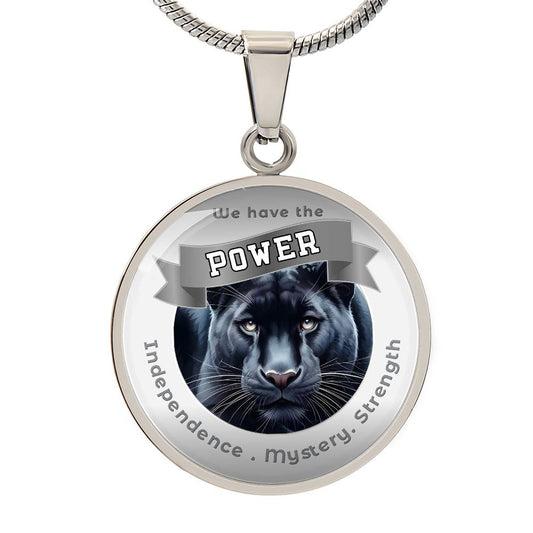 Panther - Power Animal Affirmation Necklace - Independence Mystery Strength - More Than CharmsMore Than Charms