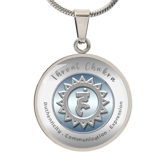 Throat Chakra - Communication Expression Authenticity - Affirmation Necklace - More Than CharmsMore Than Charms