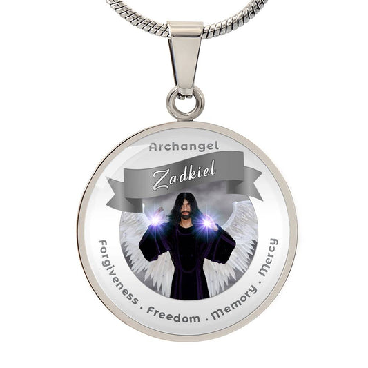 Archangel Zadkiel - Affirmation Necklace For Freedom, Forgiveness, Memory & Mercy - More Than CharmsMore Than Charms