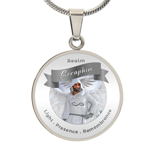 Seraphim - Angelic Realm Affirmation Necklace For Remembrance, Presence & Light- More Than CharmsMore Than Charms