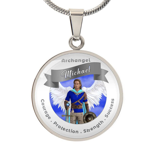 Archangel Michael - Affirmation Necklace For Courage, Protection, Strength & Success - More Than CharmsMore Than Charms