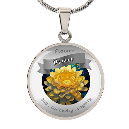 Chrysanthemum - Affirmation Necklace - More Than CharmsMore Than Charms