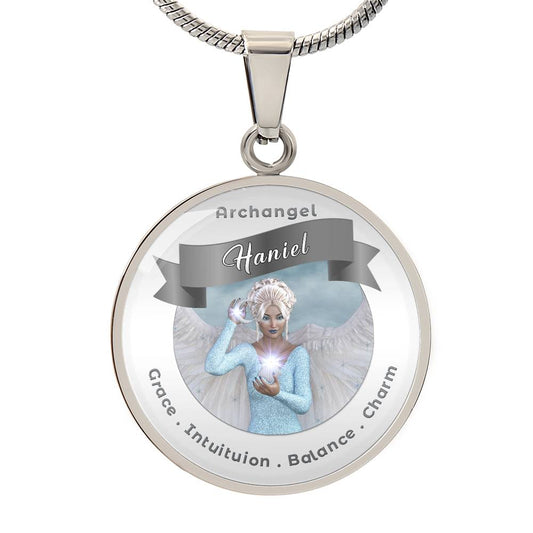 Archangel Haniel - Affirmation Necklace For Balance, Charm, Grace & Intuition - More Than CharmsMore Than Charms