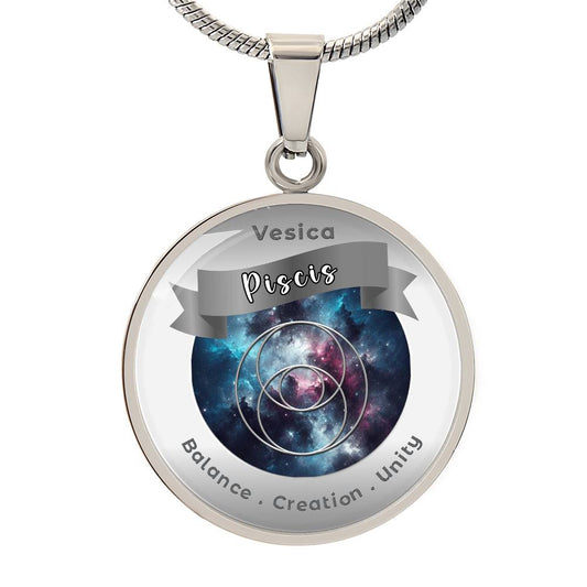 Vescica Piscis - Unity Creation Balance - Affirmation Necklace - More Than CharmsMore Than Charms