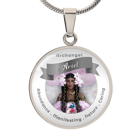 Archangel Ariel 2 - Affirmation Necklace For Abundance, Manifesting, Nature & Caring - More Than CharmsMore Than Charms