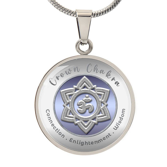 Crown Chakra - Connection Spiritual Enlightenment Divine Wisdom - Affirmation Necklace - More Than CharmsMore Than Charms