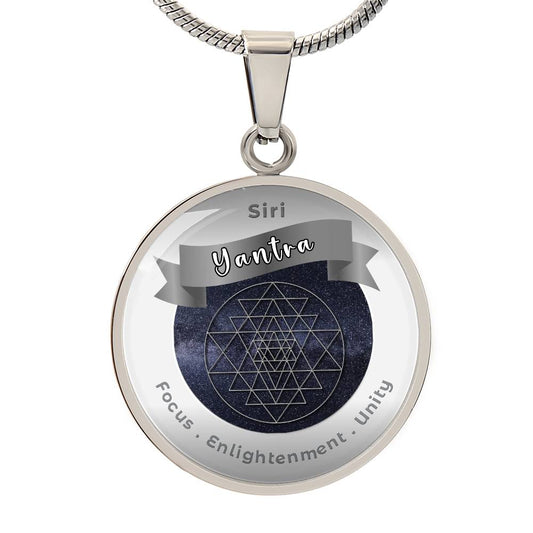 Sri Yantra - Focus Unity Enlightenment - Affirmation Necklace - More Than CharmsMore Than Charms