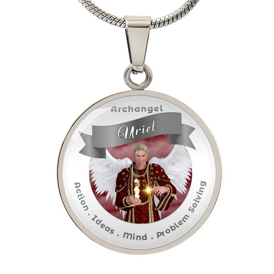 Archangel Uriel - Affirmation Necklace For Action, Ideas, Mind & Problem Solving - More Than CharmsMore Than Charms