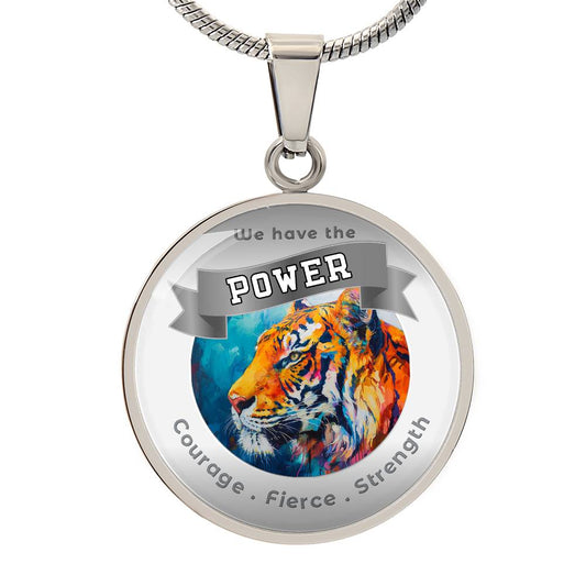 Tiger - Power Animal Affirmation Necklace - Courage Fierce Strength- More Than CharmsMore Than Charms