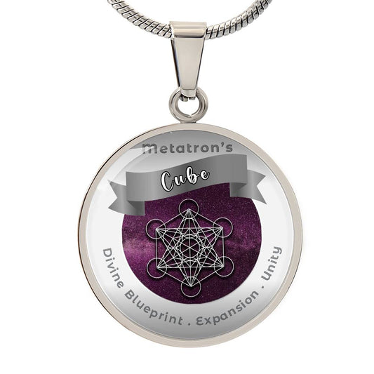 Metatron' s Cube - Divine Blue Print Expansion Unity - Affirmation Necklace - More Than CharmsMore Than Charms