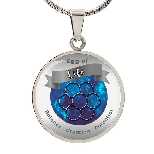 Egg of Life - Creation Potential Balance - Affirmation Necklace - More Than CharmsMore Than Charms