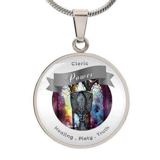 Cleric 2 - RPG Fantasy Affirmation Necklace - More Than CharmsMore Than Charms