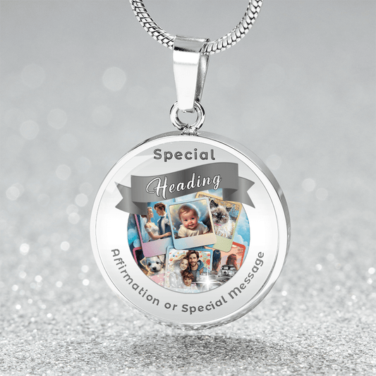 Custom Designed Personal Affirmation Circle Pendant - Design ServiceMore Than Charms