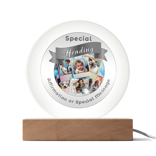 Custom Affirmation Acrylic Circle LED Light - Design Service More Than Charms