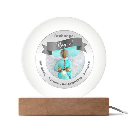 USB Circle Acrylic LED Light  - Archangel Raguel