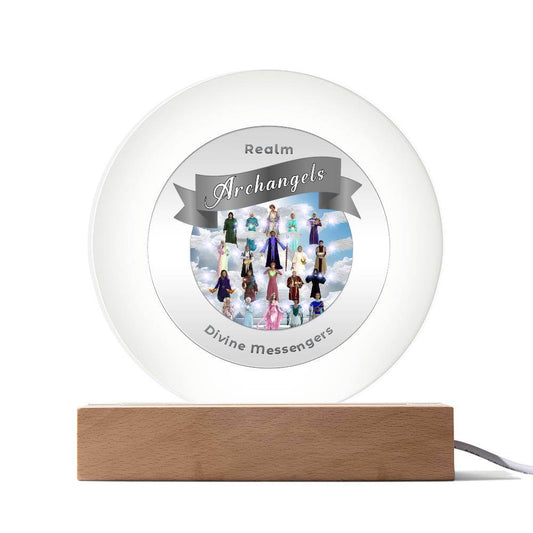 USB Circle Acrylic LED Light - Archangels