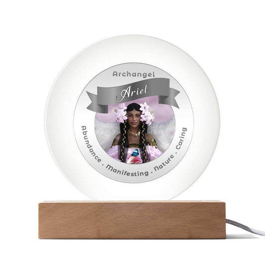 USB Circle Acrylic LED Light  - Archangel Ariel 2