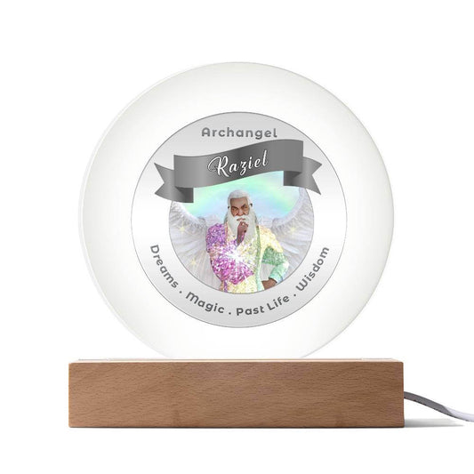 USB Circle Acrylic LED Light  -  Archangel Raziel