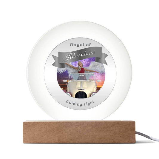 USB Circle Acrylic LED Light - Angel -  Adventure