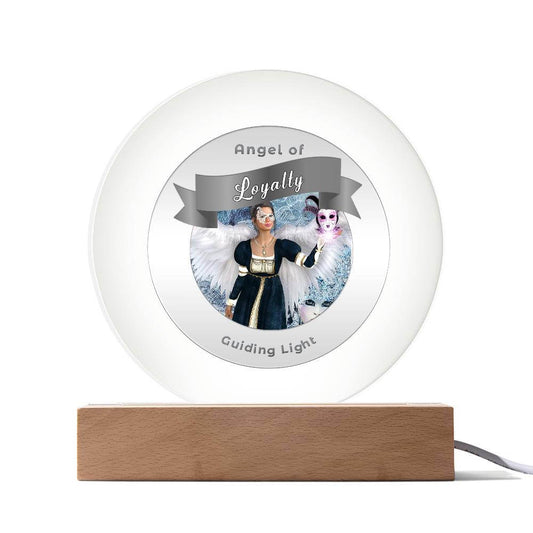 USB Circle Acrylic LED Light  -Guardian Angel - Loyalty