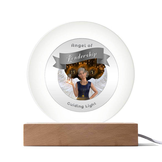 USB Circle Acrylic LED Light  -Guardian Angel - Leadership