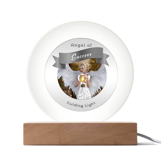 USB Circle Acrylic LED Light  -Guardian Angel - Success