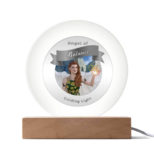 USB Circle Acrylic LED Light  -Guardian Angel - Balance