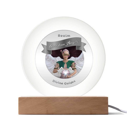 USB Circle Acrylic LED Light  -  Guardian Angels