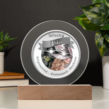 USB Circle Acrylic LED Light -  Witchy  Vibes - Wicked