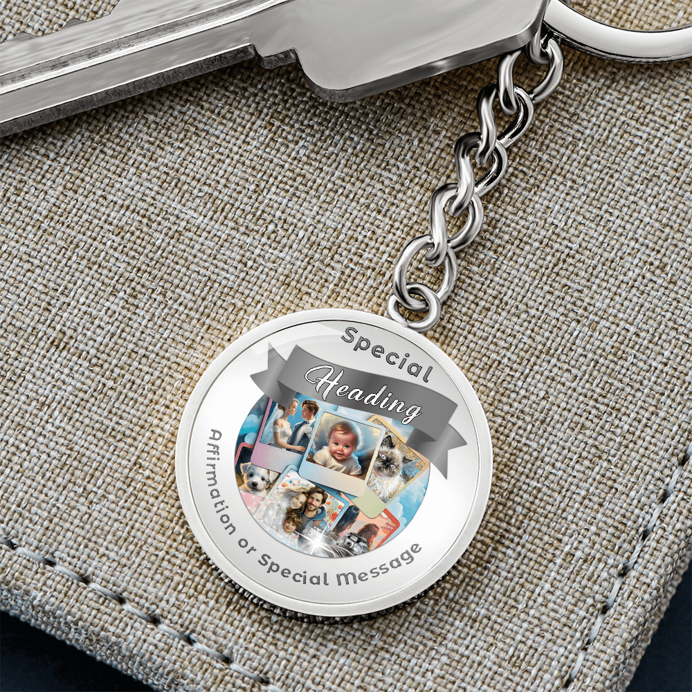 Custom Designed Personal Affirmation Circle Keychain - Design ServiceMore Than Charms