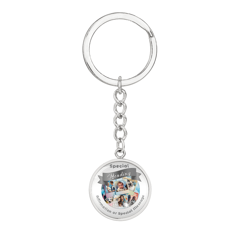 Custom Designed Personal Affirmation Circle Keychain - Design ServiceMore Than Charms