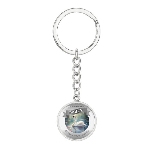 Swan Power Animal Affirmation Keychain - More Than CharmsMore Than Charms