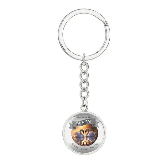 Swans - Power Animal Affirmation Keychain - More Than CharmsMore Than Charms