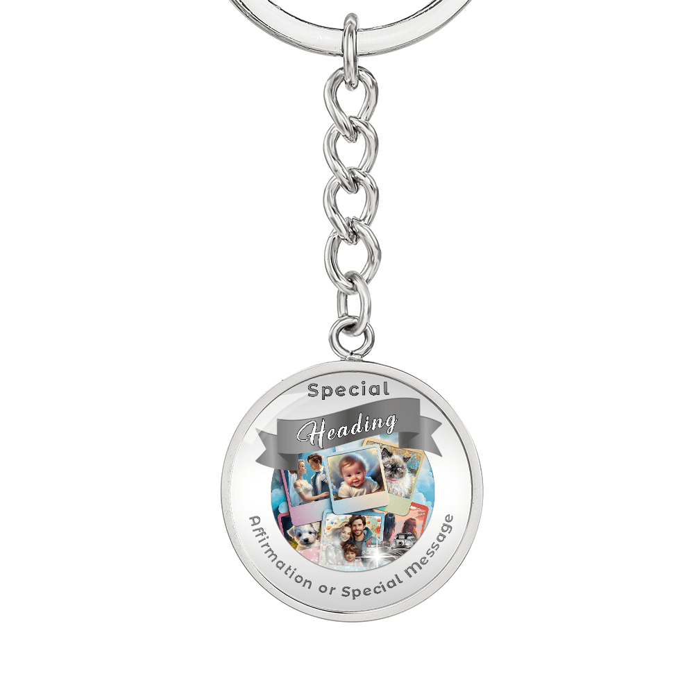 Custom Designed Personal Affirmation Circle Keychain - Design ServiceMore Than Charms