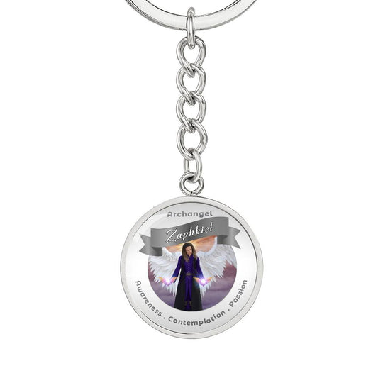 Archangel Zaphkiel - Affirmation Keychain For Awareness, Contemplation & Passion - More Than CharmsMore Than Charms