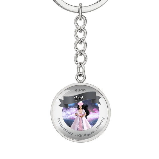 Kuan Yin - Affirmation Keychain For Compassion, Kindness & Mercy - More Than CharmsMore Than Charms