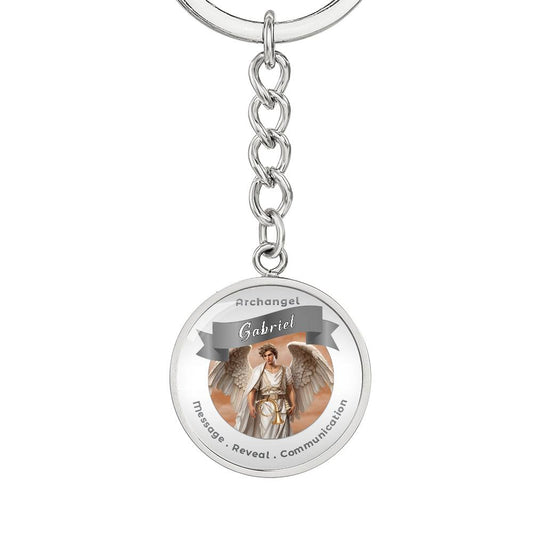 Archangel Gabriel - Archangel Affirmation Keychain For Messages, Revelation & Communication - More Than CharmsMore Than Charms